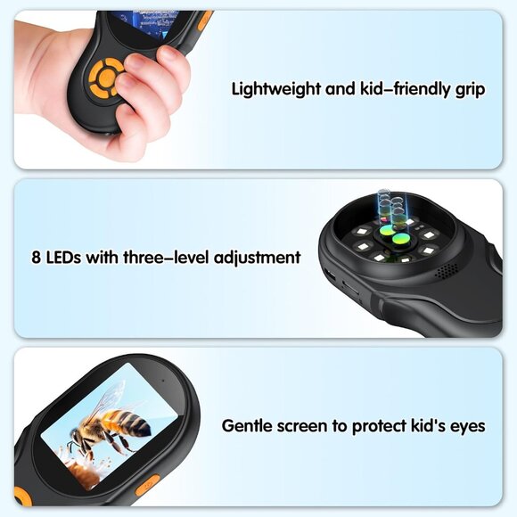2-in-1 Microscope & Camera for Adults Kids with Dual Lens Photo & Video Digital - Picture 6 of 7